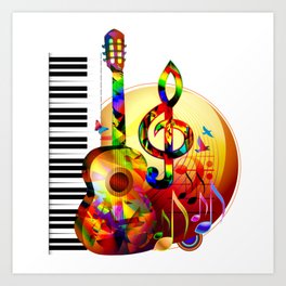 Musical Notes Art Prints Society6