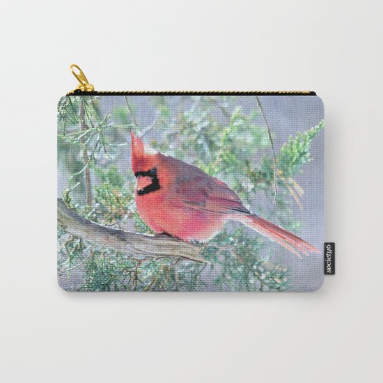 Cold Winter's Day Cardinal Carry-All Pouch