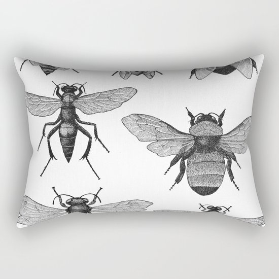 Bees and Wasp Rectangular Pillow