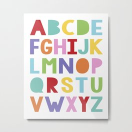 Colourful alphabet Metal Print