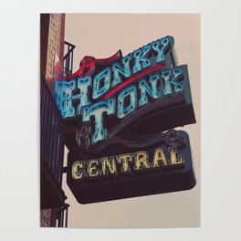 Nashville Photography | Country Music | Honky Tonk  Poster