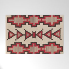 Antique Geometric Navajo Vintage Southwest Ethnic Pattern Tribal Rug Print Welcome Mat