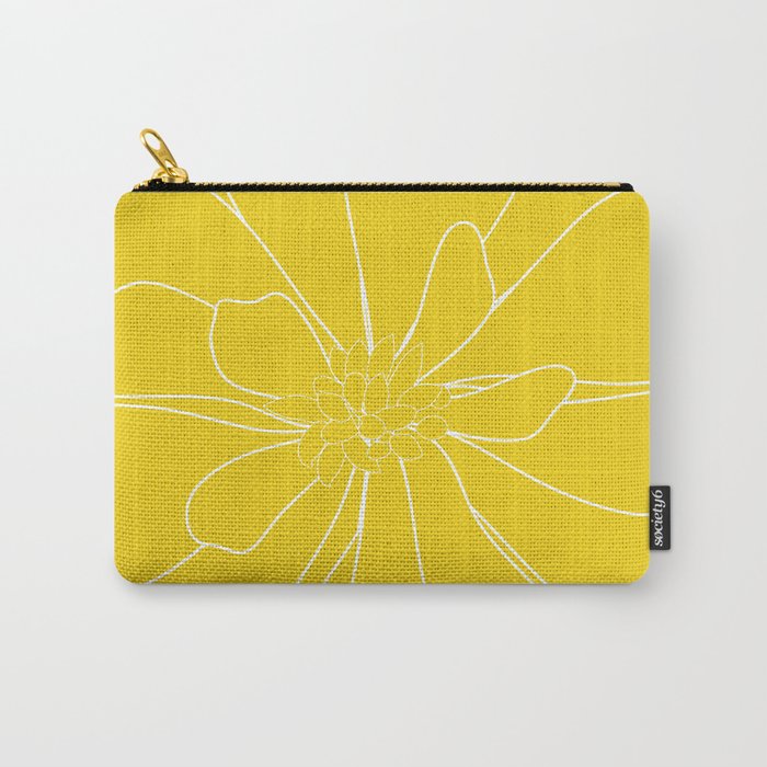 Yellow Flower Carry-All Pouch