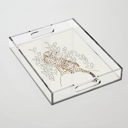 Painted Cheetah Acrylic Tray