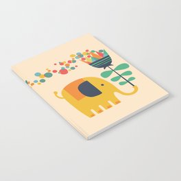 Elephant with giant flower Notebook