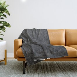 Modern Black Leather Collection Throw Blanket
