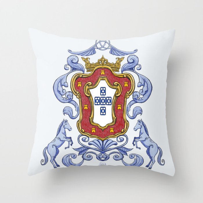 Portuguese Crest Throw Pillow