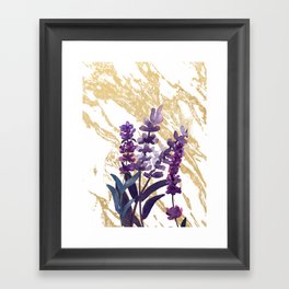 Lavender Wildflowers Framed Art Print