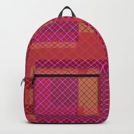 Pink red pacifrc , patchwork Backpack