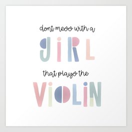 girl violin Art Print