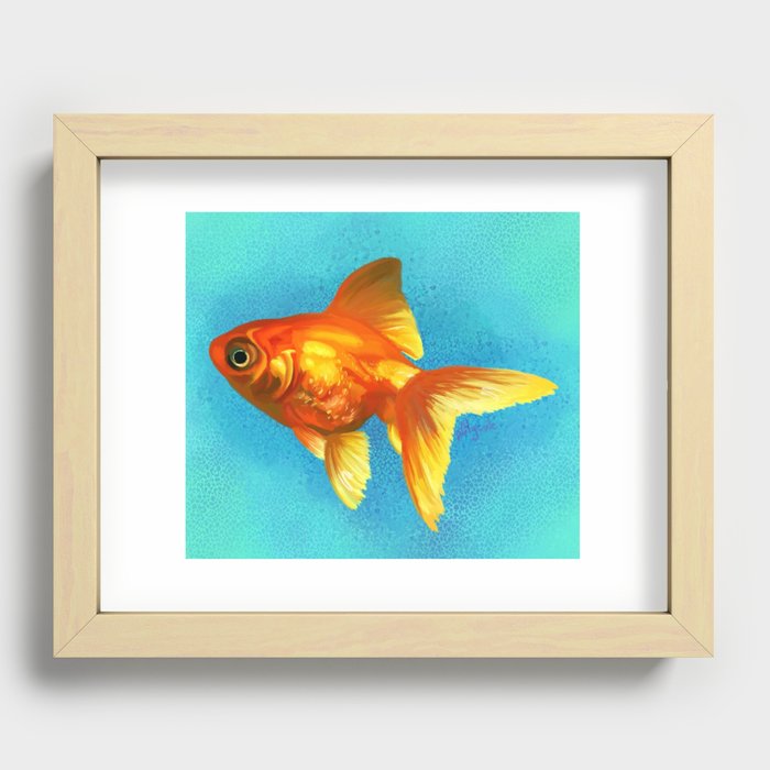 goldfish realism Recessed Framed Print