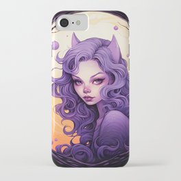 Purple Feline iPhone Case