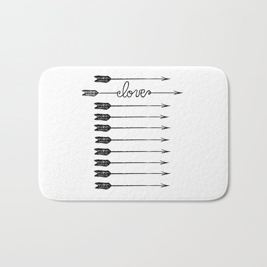 Love Arrows Bath Mat