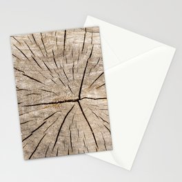 Worn out tree trunk close-up, weathered and torn Stationery Card