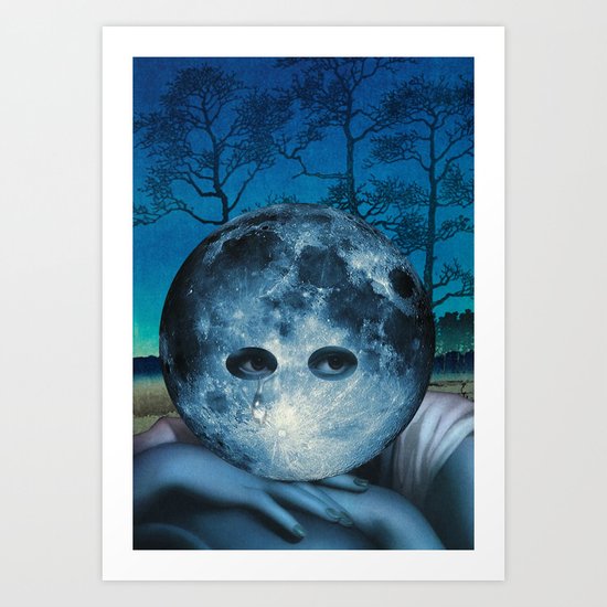 BLUE MOON Art Print