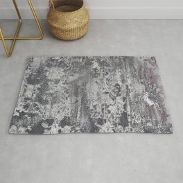 Floral Lace + Spray Paint Rug
