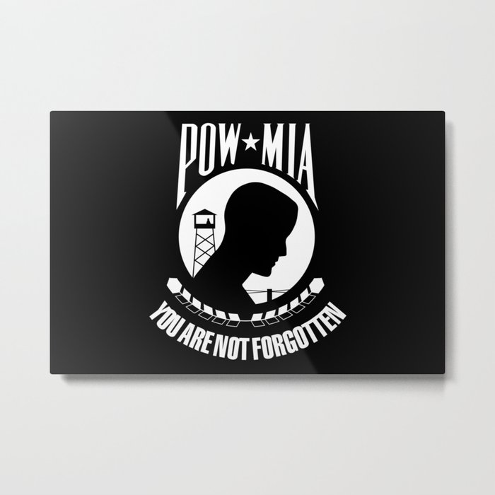 POW MIA (Prisoner of War - Missing in Action) flag Metal Print
