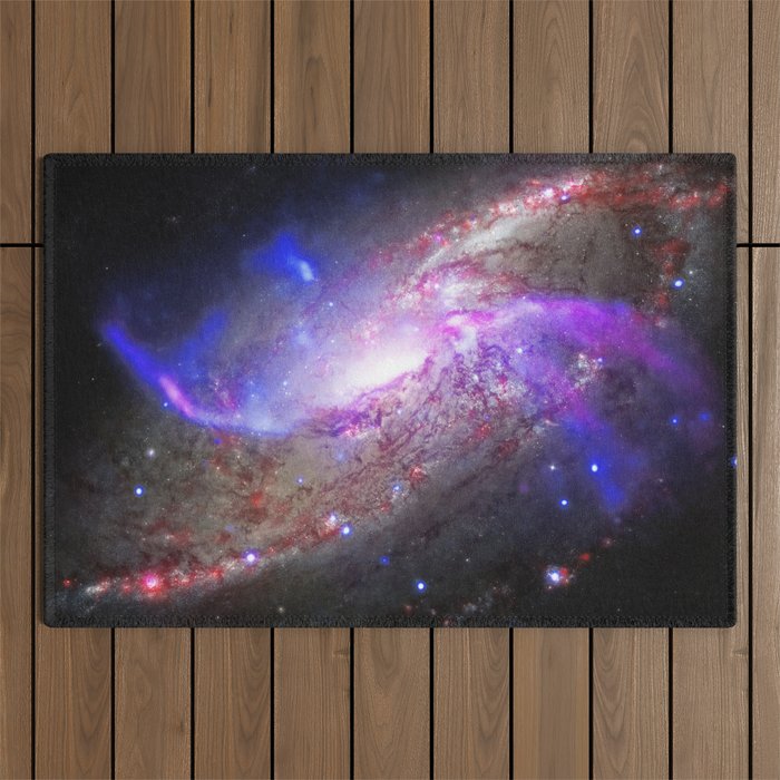 Black Hole in a Spiral Galaxy  Outdoor Rug