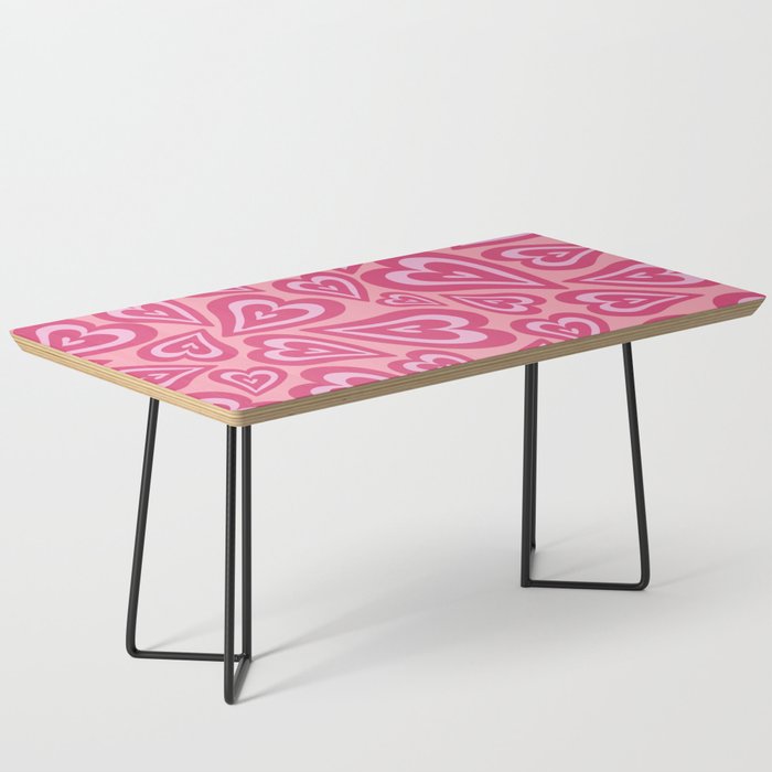 Retro Swirl Love - bubblegum pink Coffee Table
