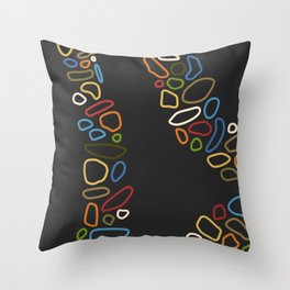 Color stones line path collection 3 Throw Pillow