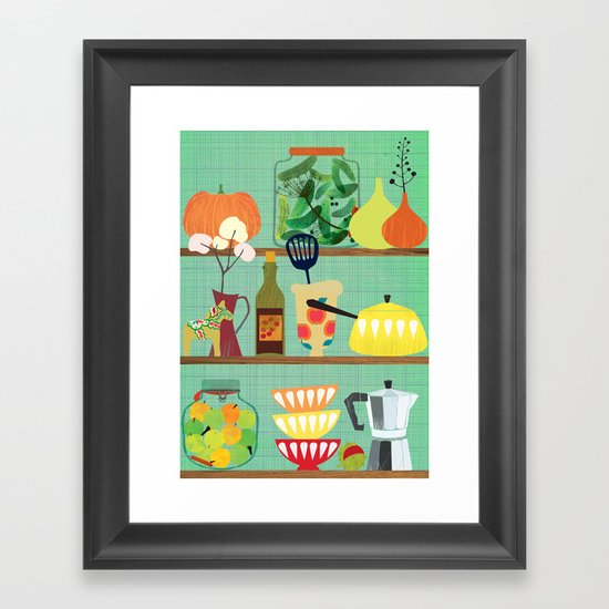 kitchen shelf 02 Framed Art Print
