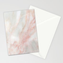 Softest blush pink marble Stationery Cards