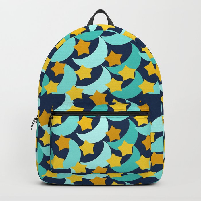 Stars and Moons Pattern Backpack