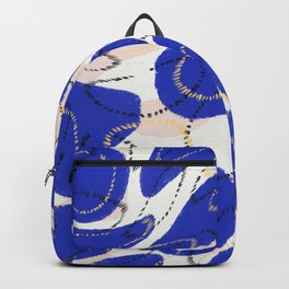 Warp big blue polka dot Backpack