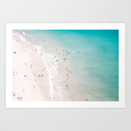 Beach - Summer Love II - Aerial Beach and Ocean photography by Ingrid Beddoes Art Print