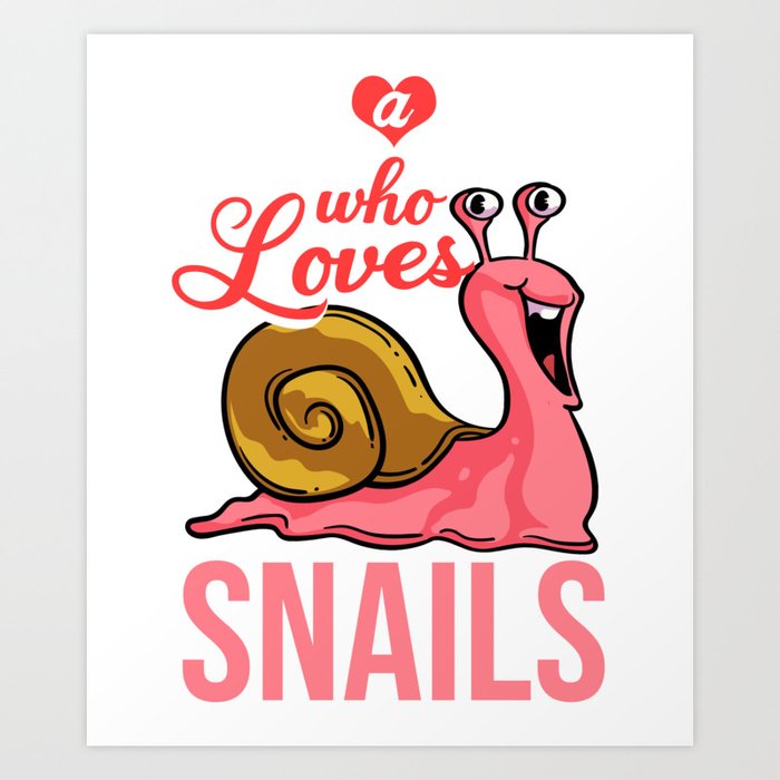 Giant African Snail Tiger Slug Achatina Pet Art Print