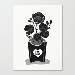 Fast Love Flowers Canvas Print