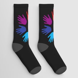Rainbow hands Socks