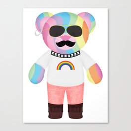 Punk Rainbow Bondage Bear Full Canvas Print