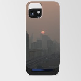 China Photography - Beautiful Red Sunset Over The City iPhone Card Case