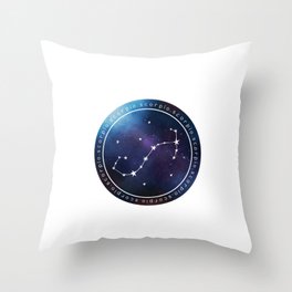 Scorpio Zodiac | Nebula Circles Throw Pillow