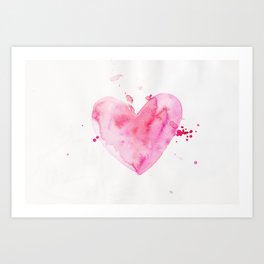 22          | 200225 |Watercolour Art | Heart| Love | Abstract Art Art Print