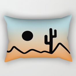 Sun-Mountain-Cactus Color Gradient Rectangular Pillow