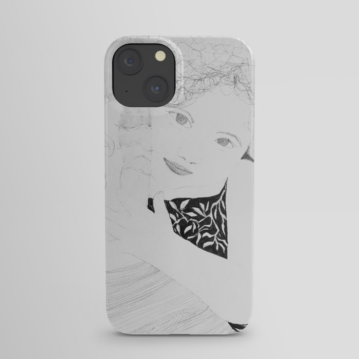 Soph's black and white portrait drawing iPhone Case