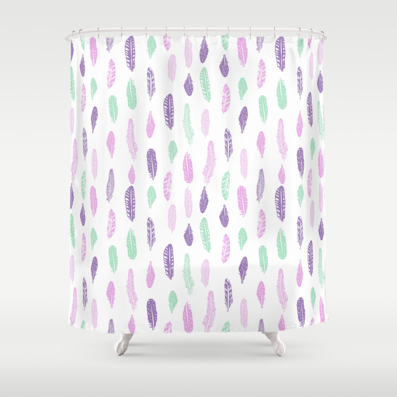 Feathers Pastel Lilac And Mint Pink Nursery Pattern Minimal Trendy