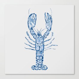 Nordic Lobster Minimalist Canvas Print