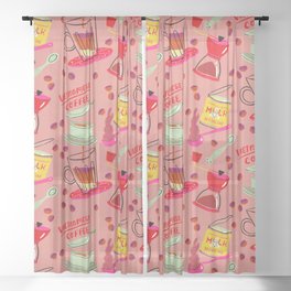 Vietnamese Coffee Sheer Curtain