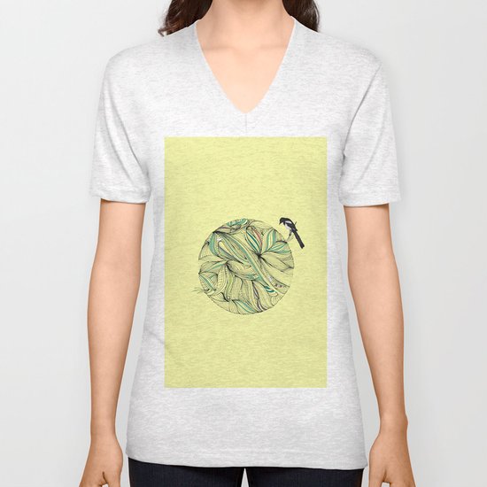 Magpie Unisex V-Neck