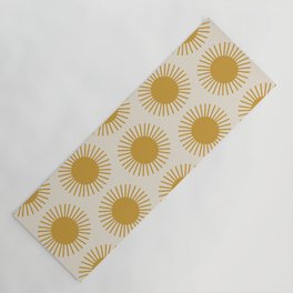 Golden Sun Pattern Yoga Mat