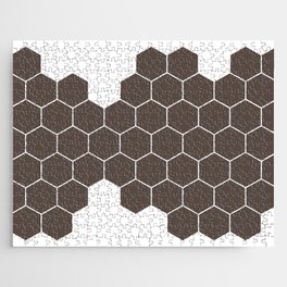 Honeycomb Brown and White Jigsaw Puzzle