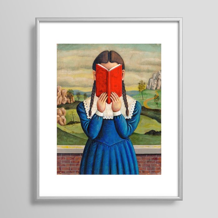 Into Her Book young female portrait painting by Brenda Beerhorst Poster by  Jeanpaul Ferro