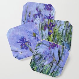 Claude Monet Lilac Irises 1914 Coaster
