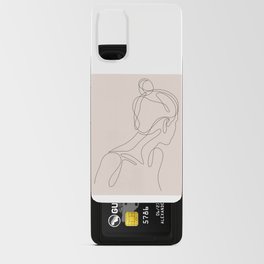 abol - one line art - pastel Android Card Case