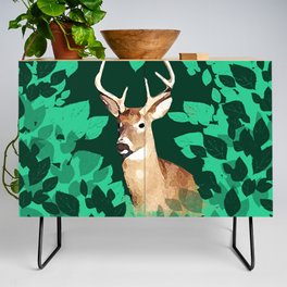 Deer with Bountiful Leaves Credenza