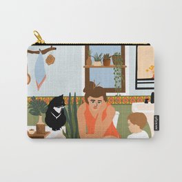 Personal boundaries Carry-All Pouch | Bohemian, Mom, Kids, Digital, Eclectic, Mom Son, Vector, Minimal, Boho, Curated 