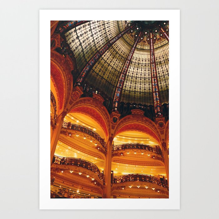 Paris Lafayette galleries | Art Nouveau glass dome Art Print